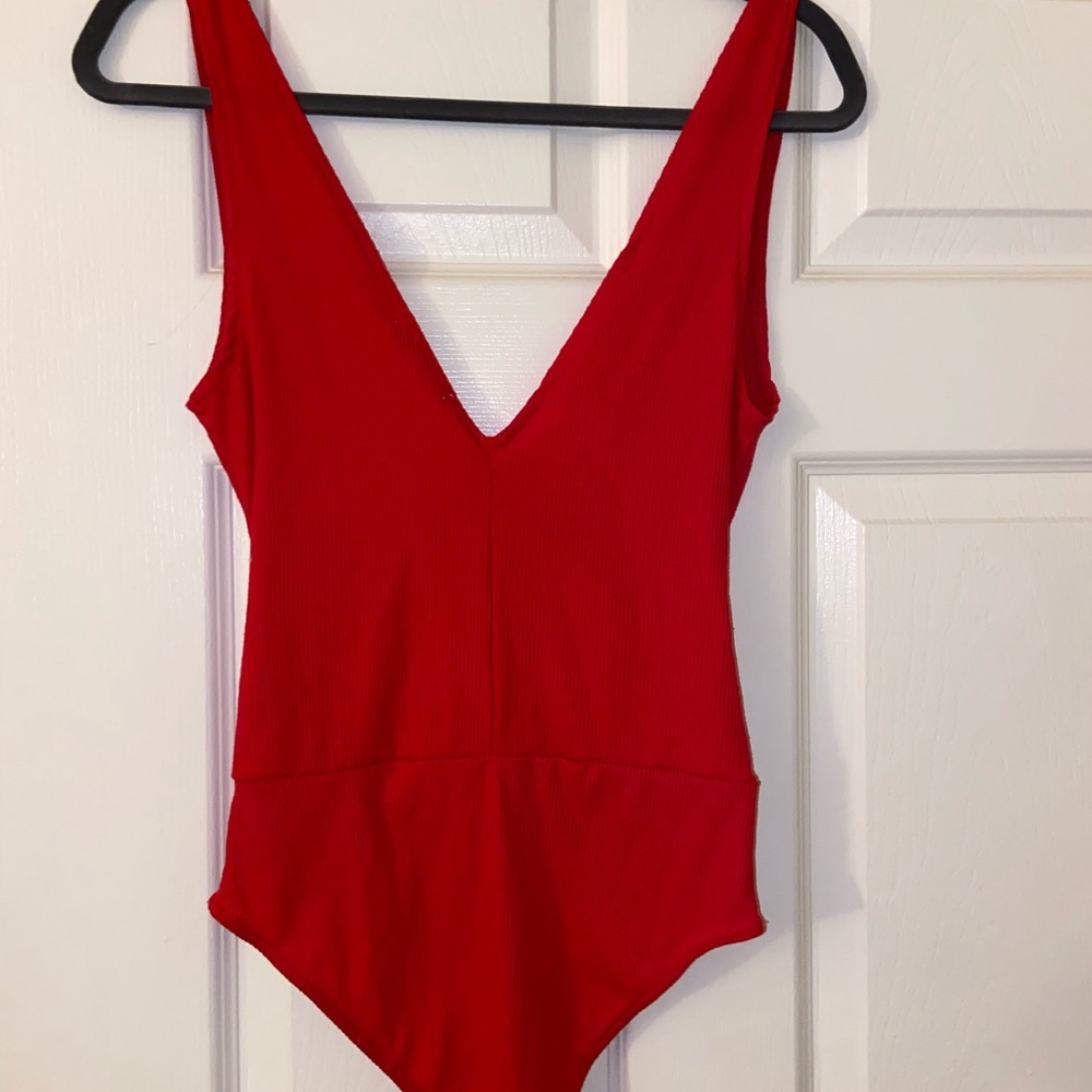 Red body suit